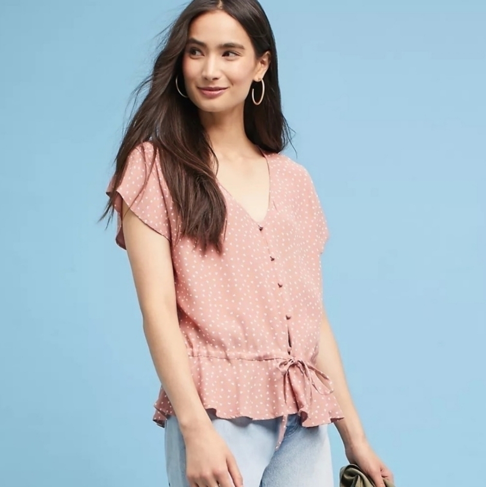 Rails Bretton Rosewood Mimi Hearts Blouse XS